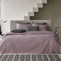 Duvet Cover 100% Egyptian Crispy Percale Cotton Plain Amethyst mist