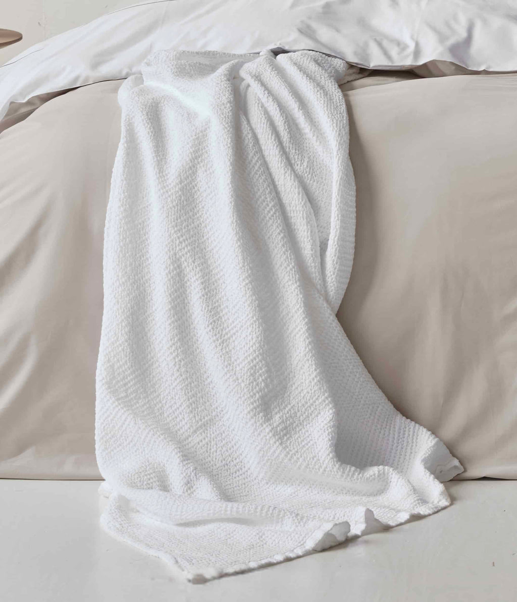 Dreamers Den Piqué Bedspread / Waffle Blanket White