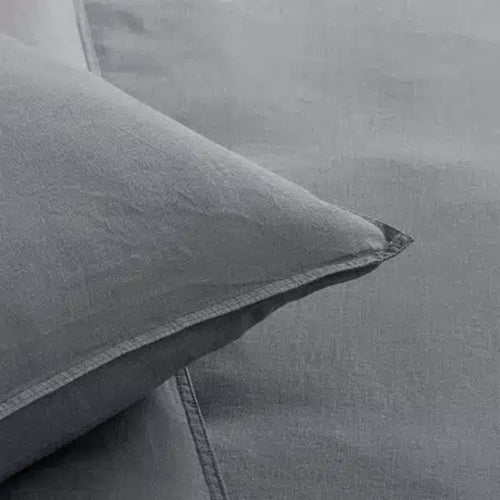 Dreamers Den - Pillowcase Half Linen - Dark Grey 60x70cm 2-PACK