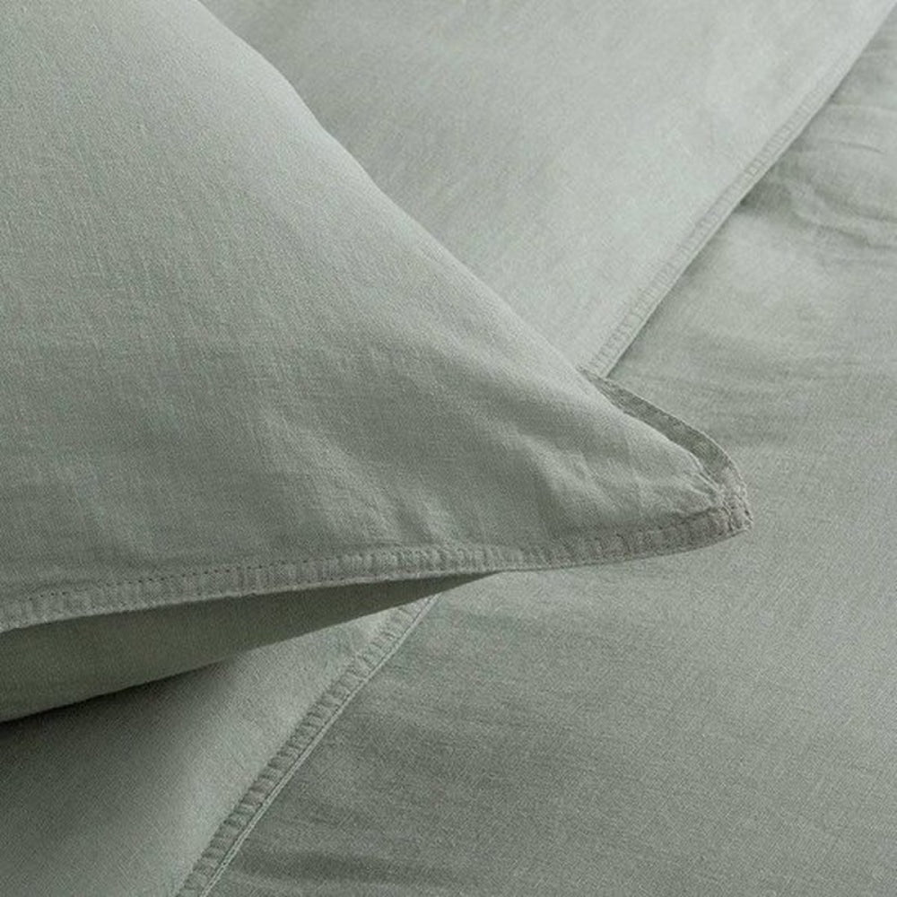 Dreamers Den - Pillowcase Half Linen - Green 60x70cm 2-PACK