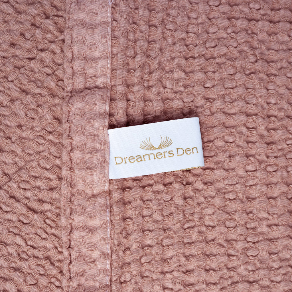 Dreamers Den Piqué Bedspread / Waffle Blanket Rosewater