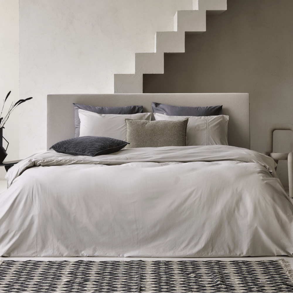 Duvet Cover 100% Egyptian Cotton Plain Warm Grey