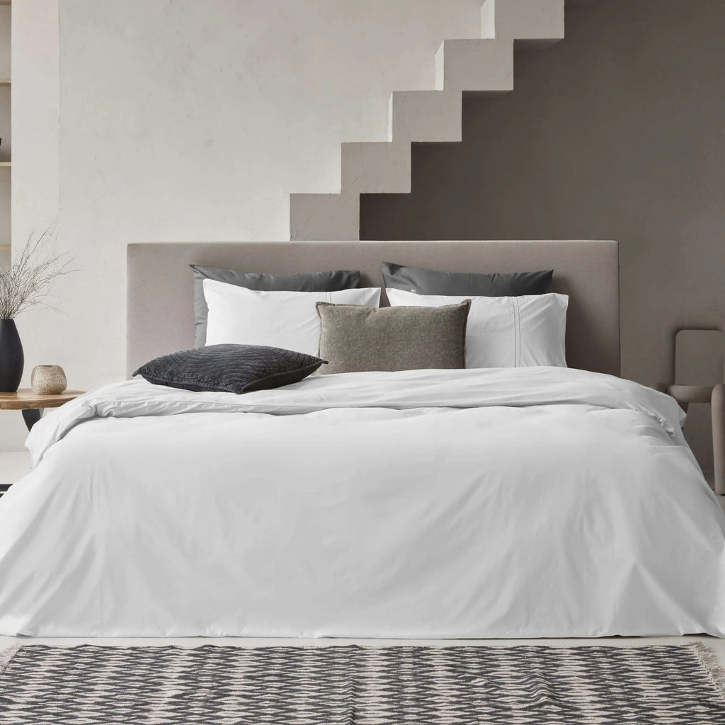 Dekbedovertrek 100% Egyptisch Percale Katoen Effen Wit