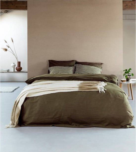 Duvet Cover 50% Cotton/Linen Dark Green