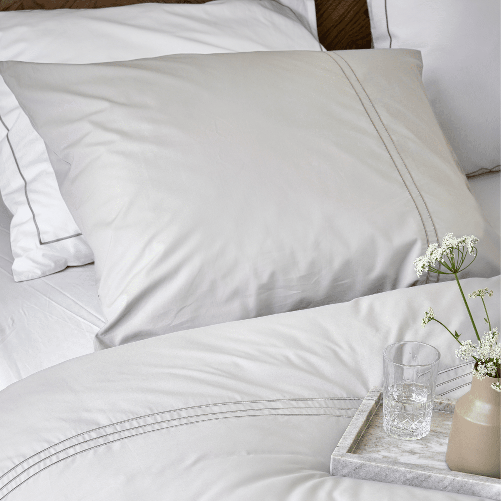 Duvet Cover 100% Egyptian Cotton Plain Warm Grey