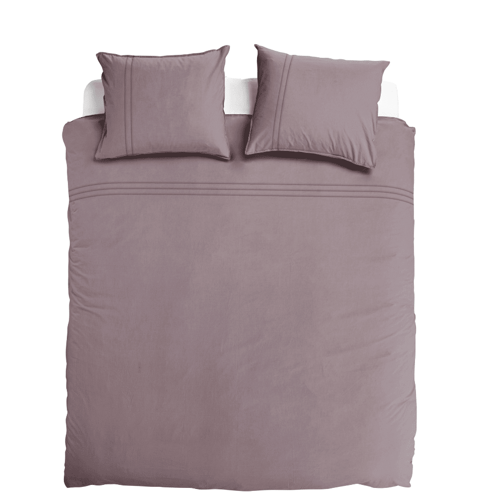 Duvet Cover 100% Egyptian Crispy Percale Cotton Plain Amethyst mist
