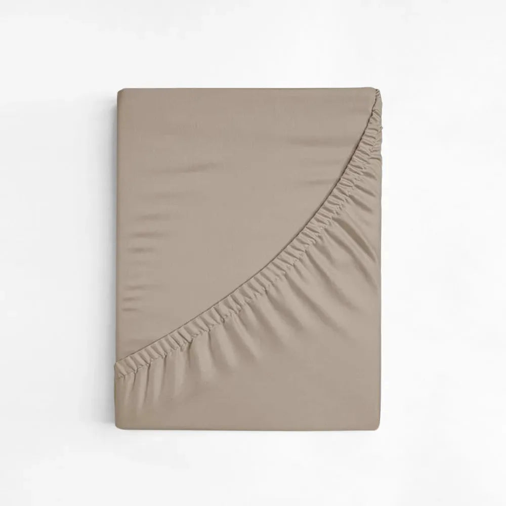 Dreamers Den Premium Jersey Elastan Hoeslaken Biologisch Katoen Taupe