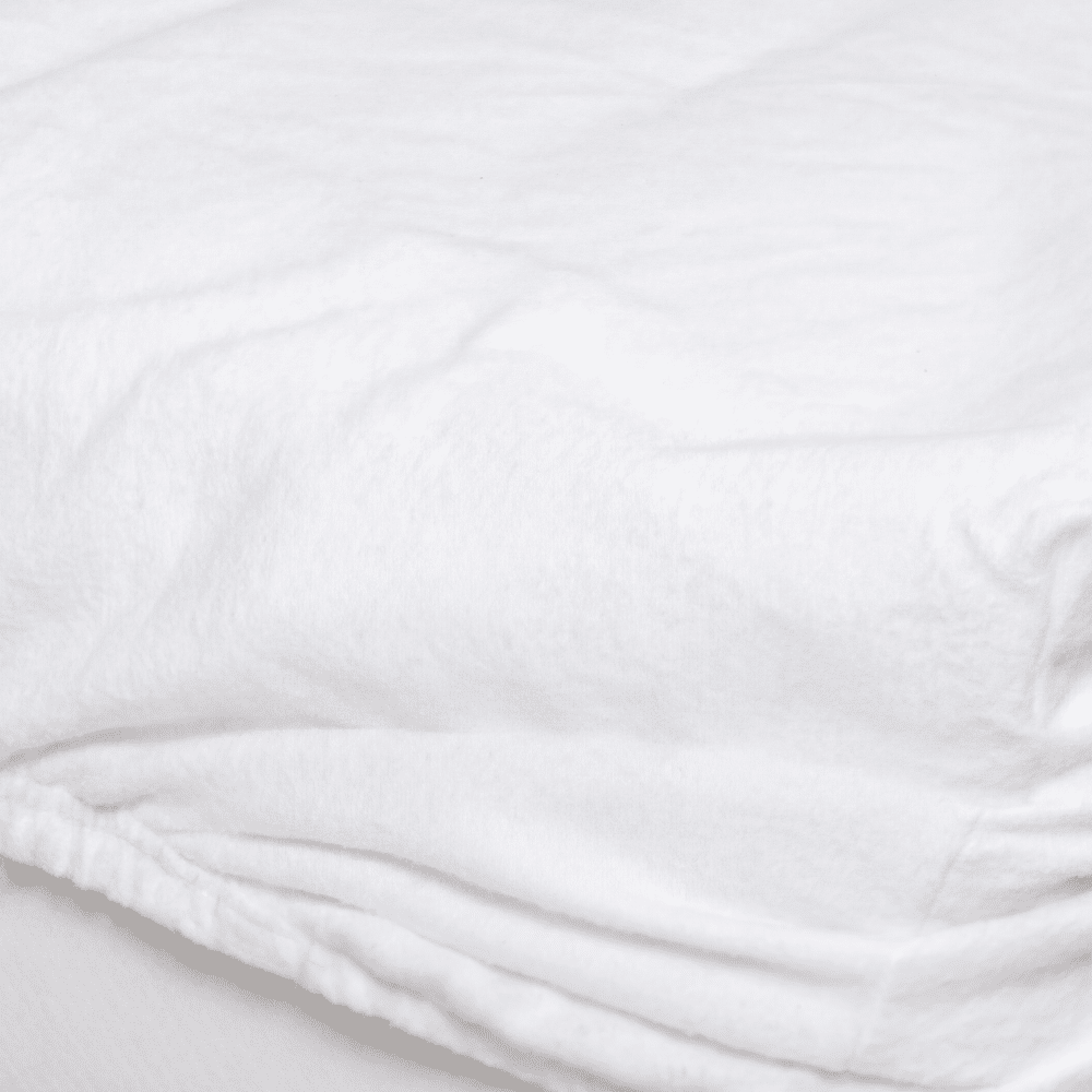Dreamers Den Molton Fitted Sheet White 100% Organic Cotton