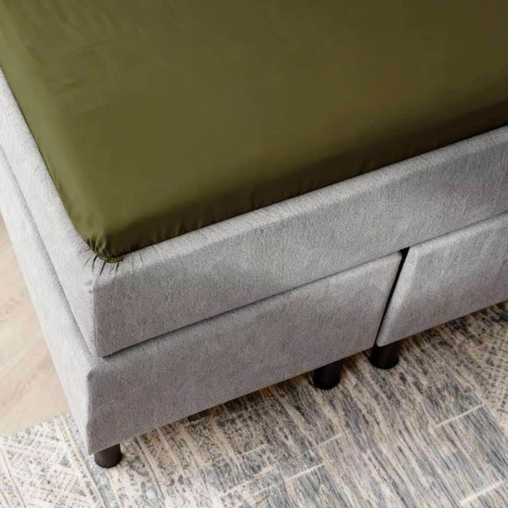Dreamers Den Premium Jersey Elastane Fitted Sheet Organic Cotton Olive Green
