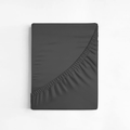 Dreamers Den Premium Jersey Elastane Fitted Sheet Organic Cotton Dark Grey