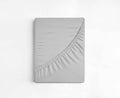 Dreamers Den Fitted Sheet Cotton Sateen Silver Grey
