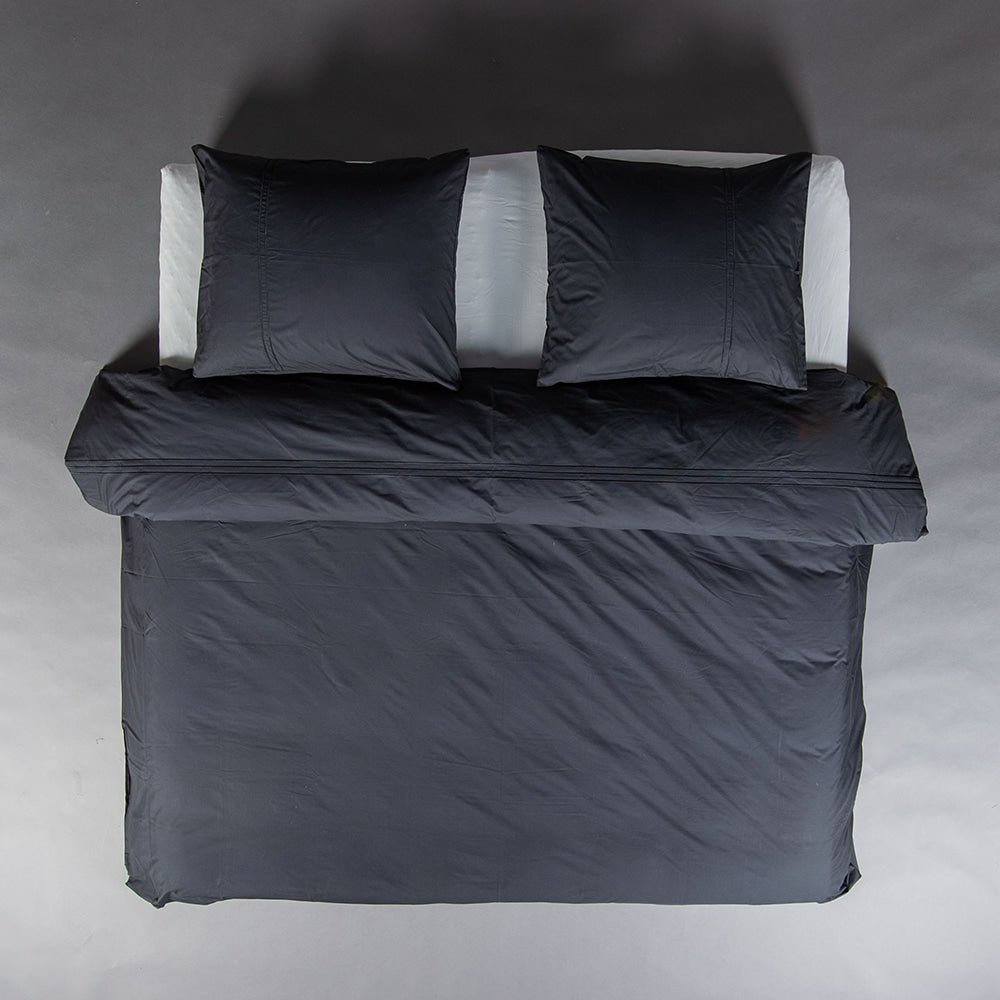 Duvet Cover 100% Egyptian Cotton Plain Anthracite