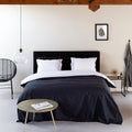 Duvet Cover 100% Egyptian Cotton Reversible Black / White