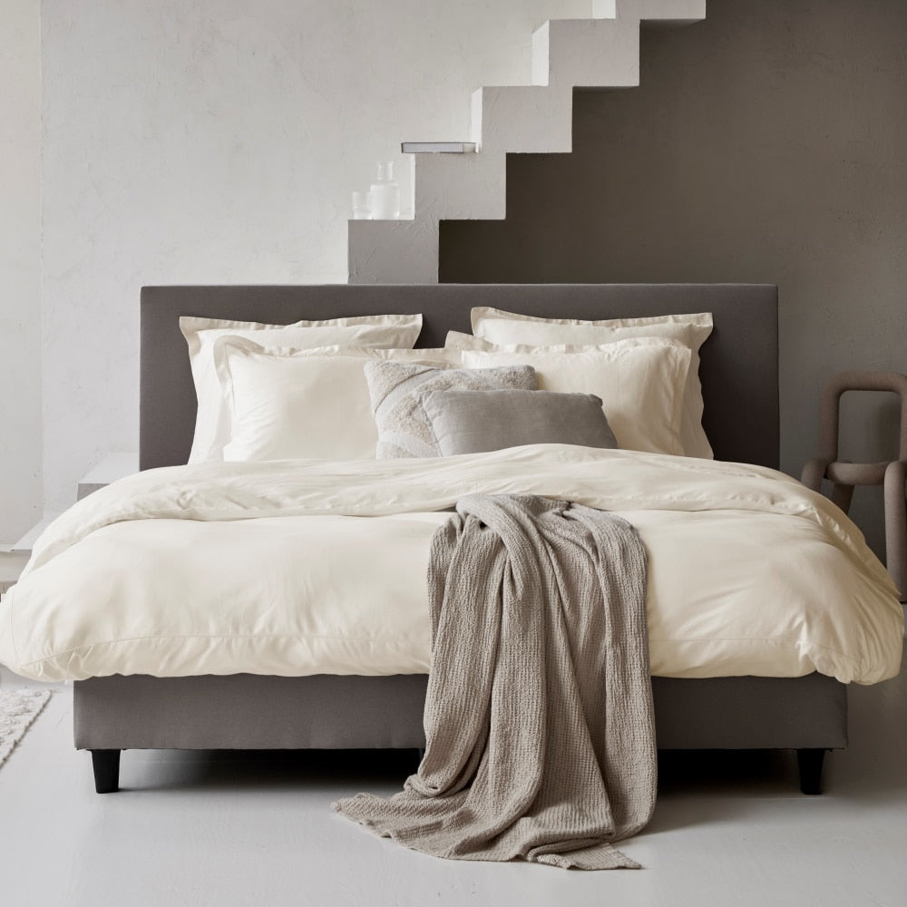 Dreamers Den Duvet Cover Mariam TC 400 Egyptian Cotton Sateen Cream