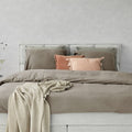 Duvet Cover 100% Washed Cotton Sateen Taupe 300TC