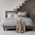 Dreamers Den Duvet Cover Mariam TC 400 Egyptian Cotton Sateen Grey