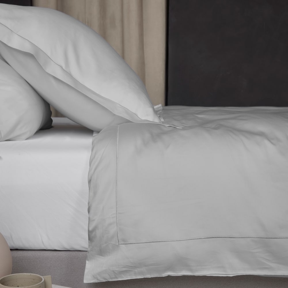 Dreamers Den Duvet Cover Mariam TC 400 Egyptian Cotton Sateen Grey