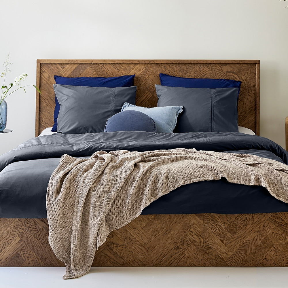 Duvet Cover 100% Egyptian Cotton Plain Anthracite