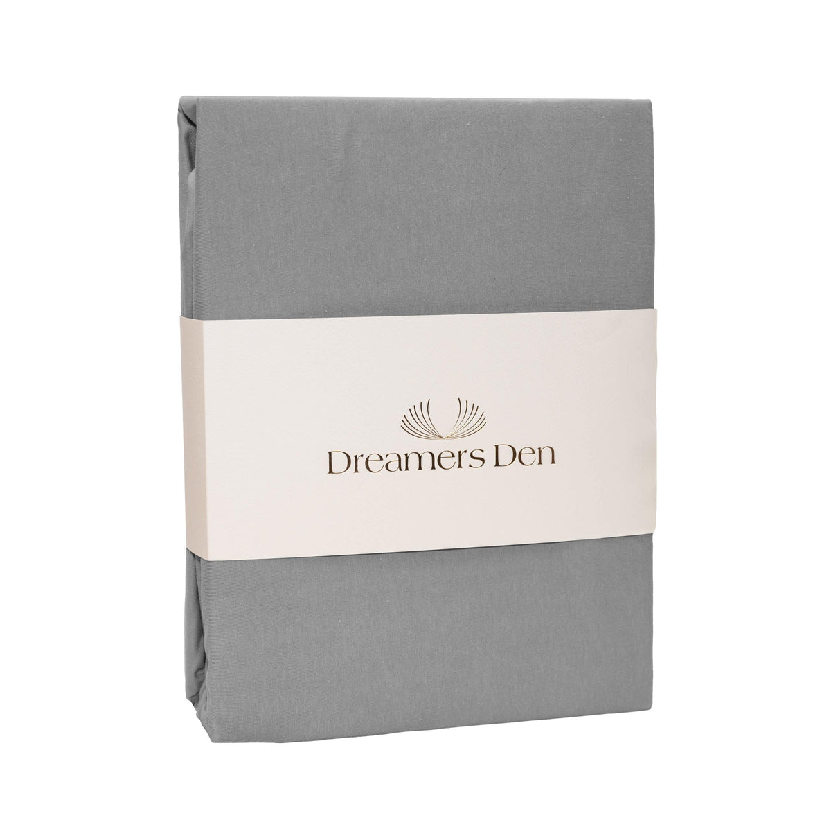 Dreamers Den Premium Jersey Elastane Fitted Sheet Organic Cotton Grey