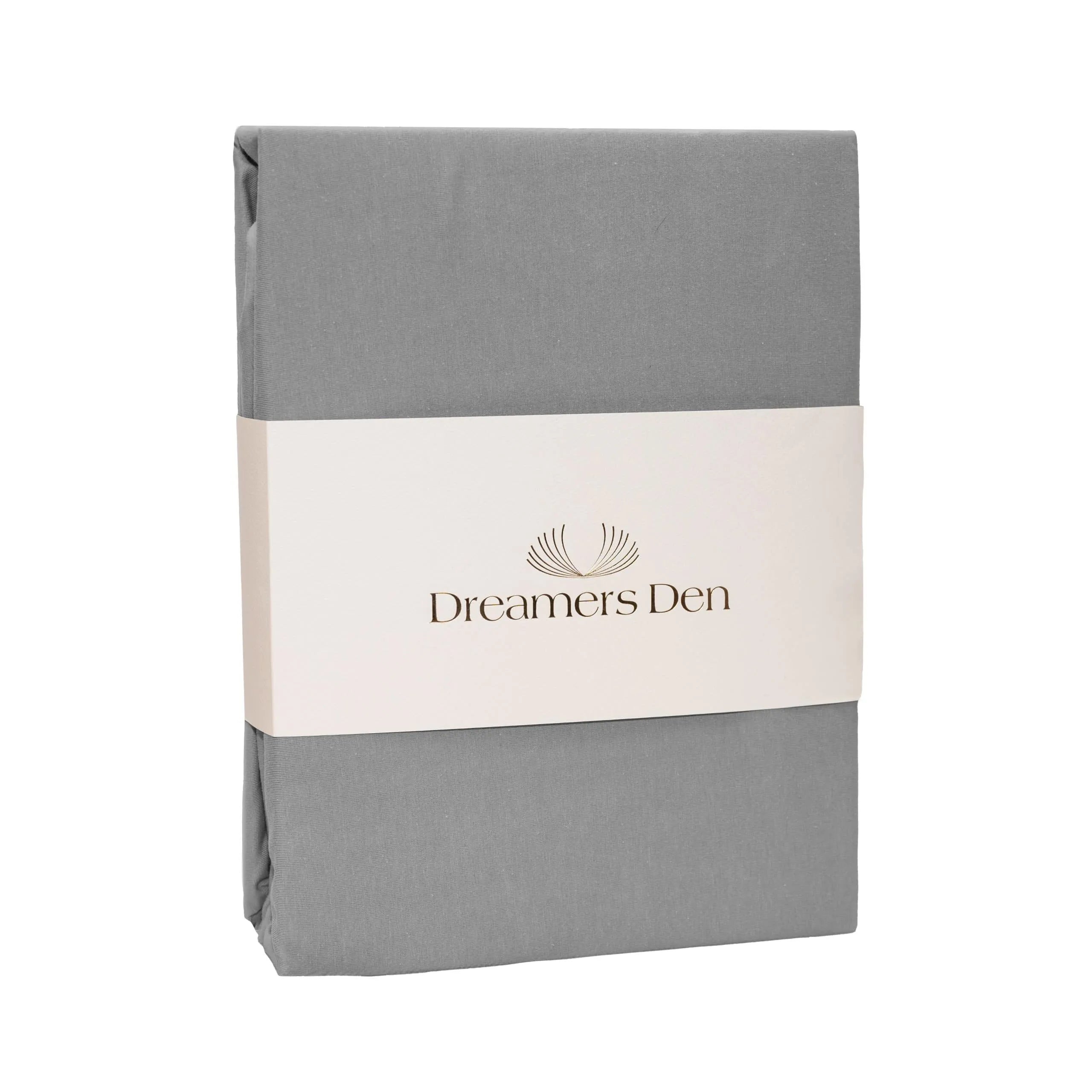 Dreamers Den Premium Jersey Elastan Hoeslaken Biologisch Katoen Grijs