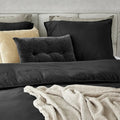 Dreamers Den Kussenslopen set 100% Gewassen Katoensatijn Zwart 2x 60x70cm