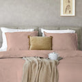 Dreamers Den Kussenslopen set 100% Gewassen Katoensatijn Pastel brique 2x 60x70cm