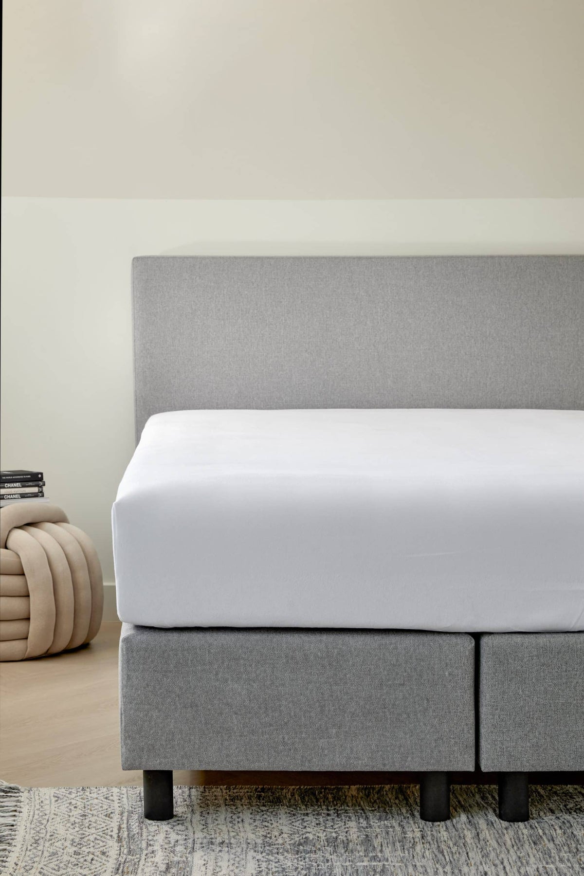 Dreamers Den Molton Fitted Sheet White 100% Organic Cotton