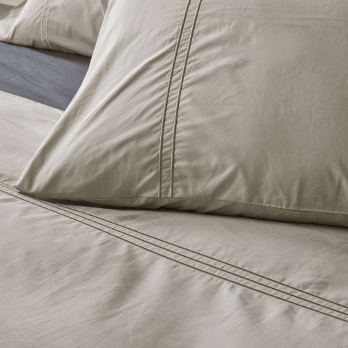 Dreamers Den 2-PACK Pillowcases Egyptian Crispy Percale Cotton Sand