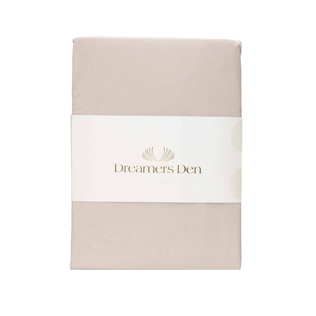 Dreamers Den Premium Jersey Elastane Fitted Sheet Organic Cotton Natural