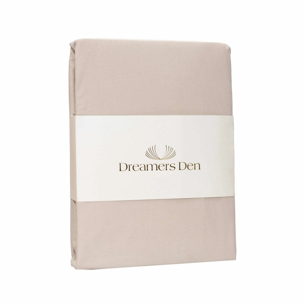 Dreamers Den Premium Jersey Elastan Hoeslaken Biologisch Katoen Naturel