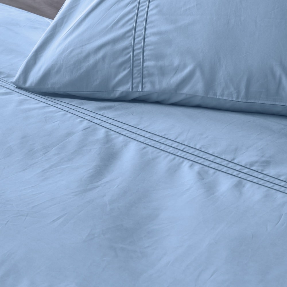 Duvet Cover 100% Egyptian Cotton Plain Blue