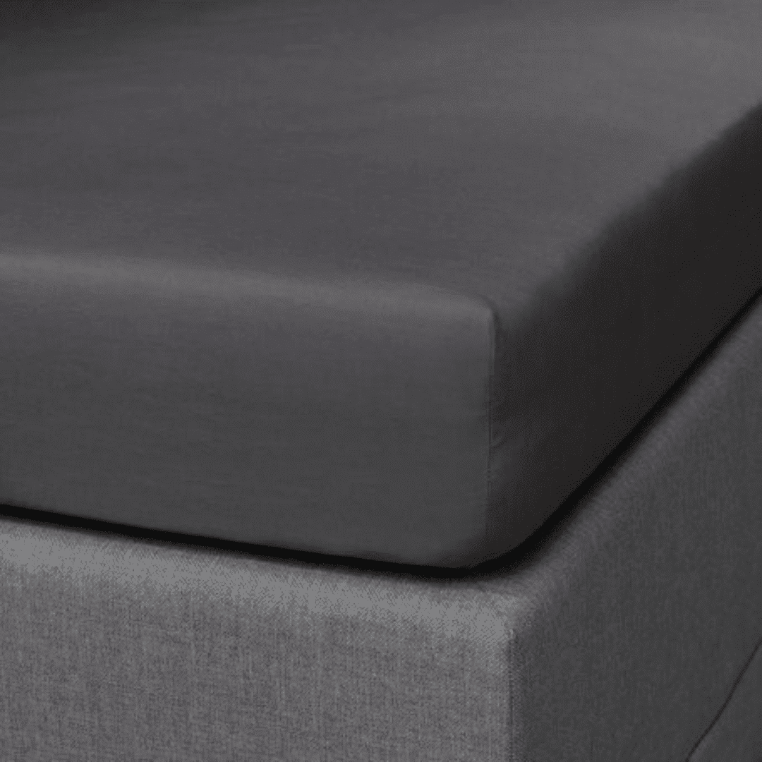 Dreamers Den Topper Fitted Sheet Cotton Sateen Anthracite