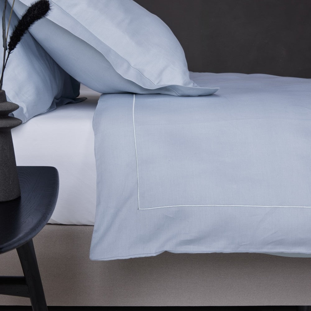 Dreamers Den Duvet Cover Mariam TC 400 Egyptian Cotton Sateen Light Blue
