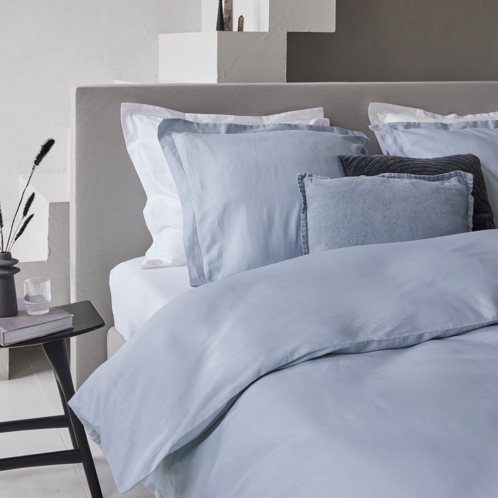 Dreamers Den Duvet Cover Mariam TC 400 Egyptian Cotton Sateen Light Blue