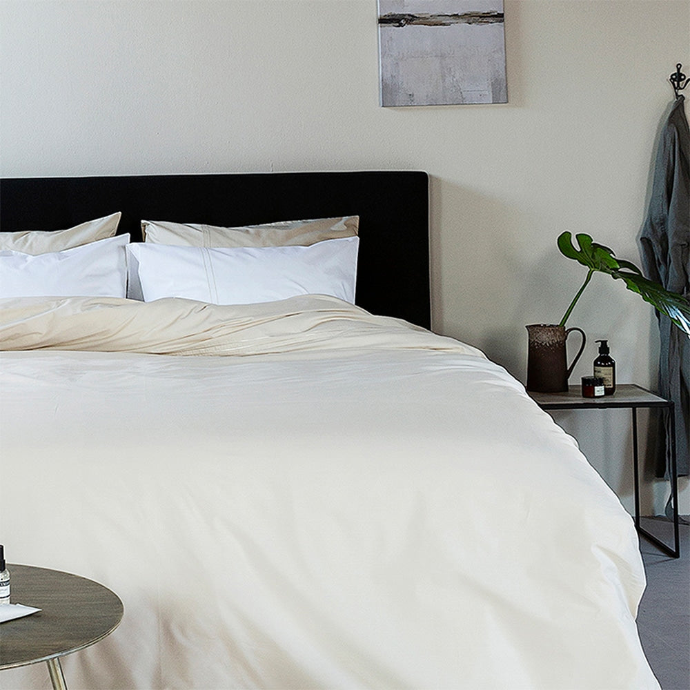Duvet Cover 100% Egyptian Cotton Plain Ecru