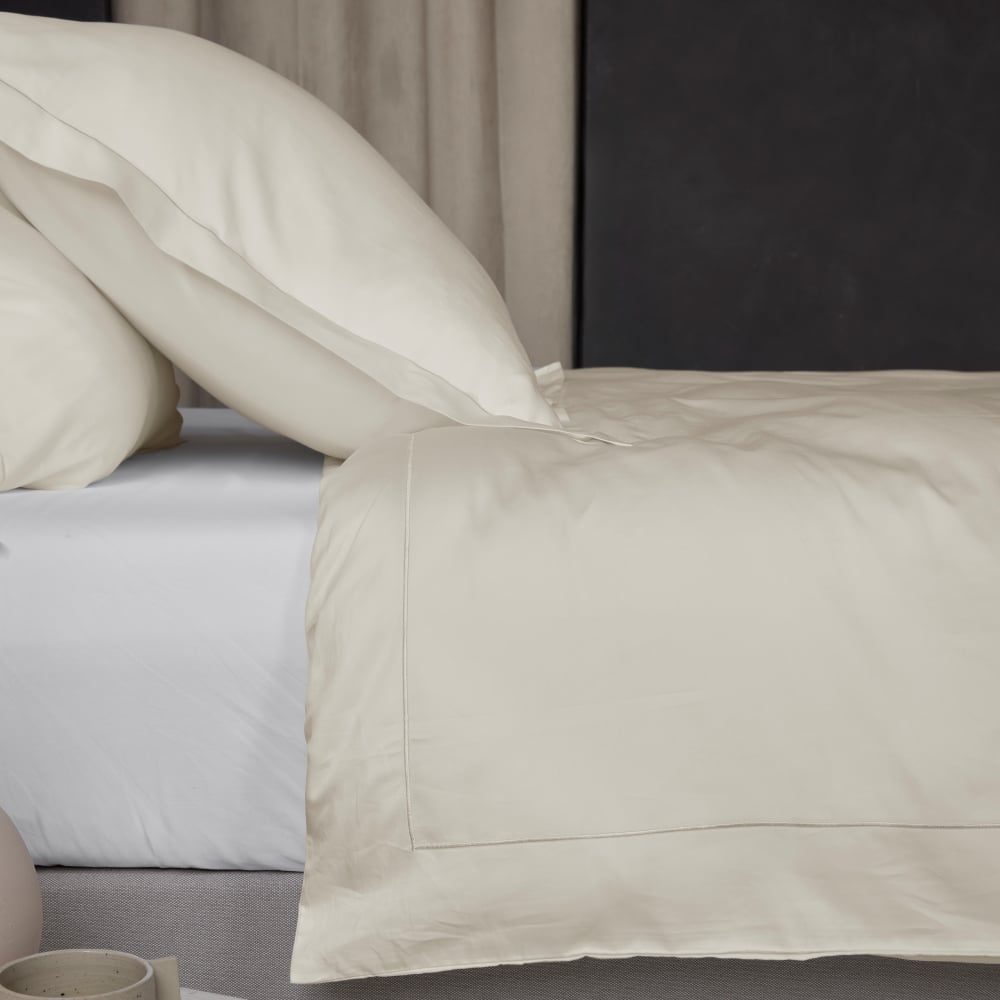Dreamers Den Duvet Cover Mariam TC 400 Egyptian Cotton Sateen Cream