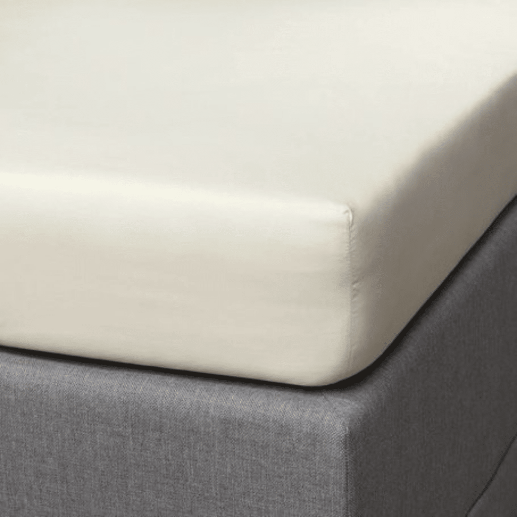 Dreamers Den Topper Fitted Sheet Cotton Sateen Ecru
