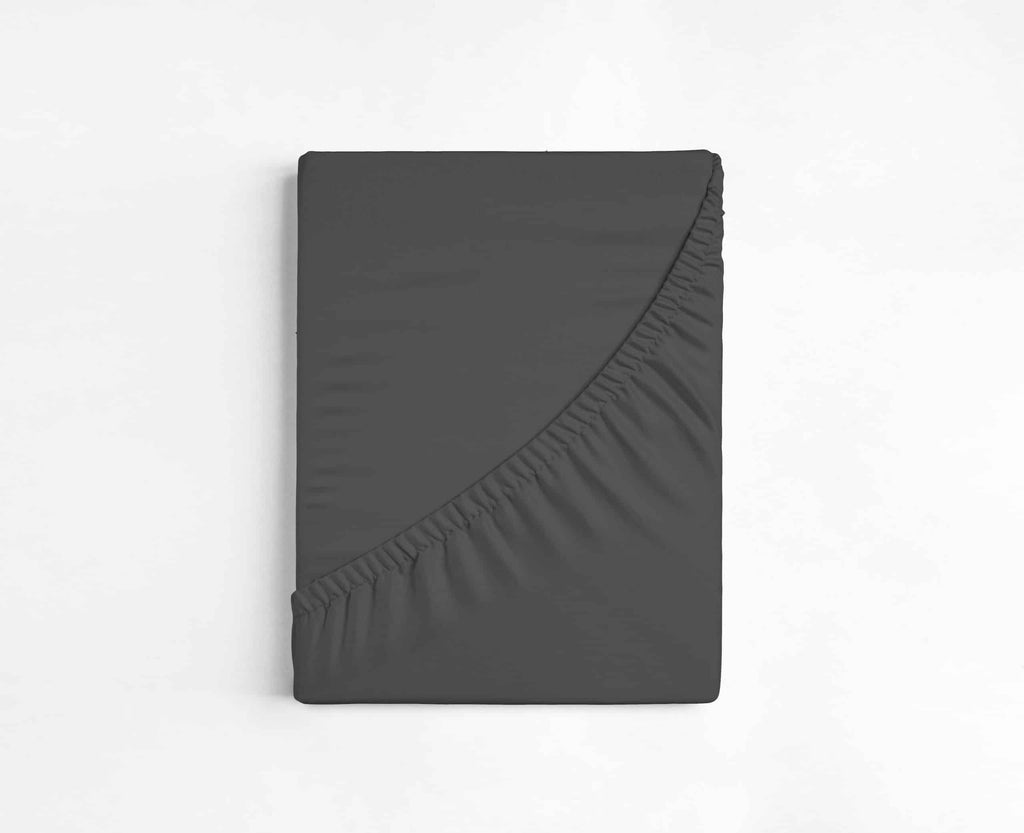 Dreamers Den Topper Fitted Sheet Cotton Sateen Anthracite