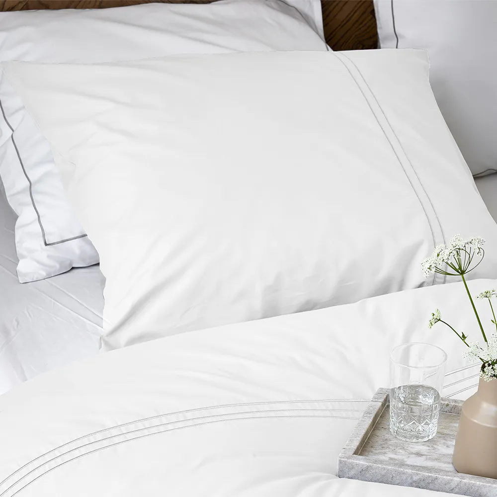 Dreamers Den 2-PACK Pillowcases Egyptian Crispy Percale Cotton White