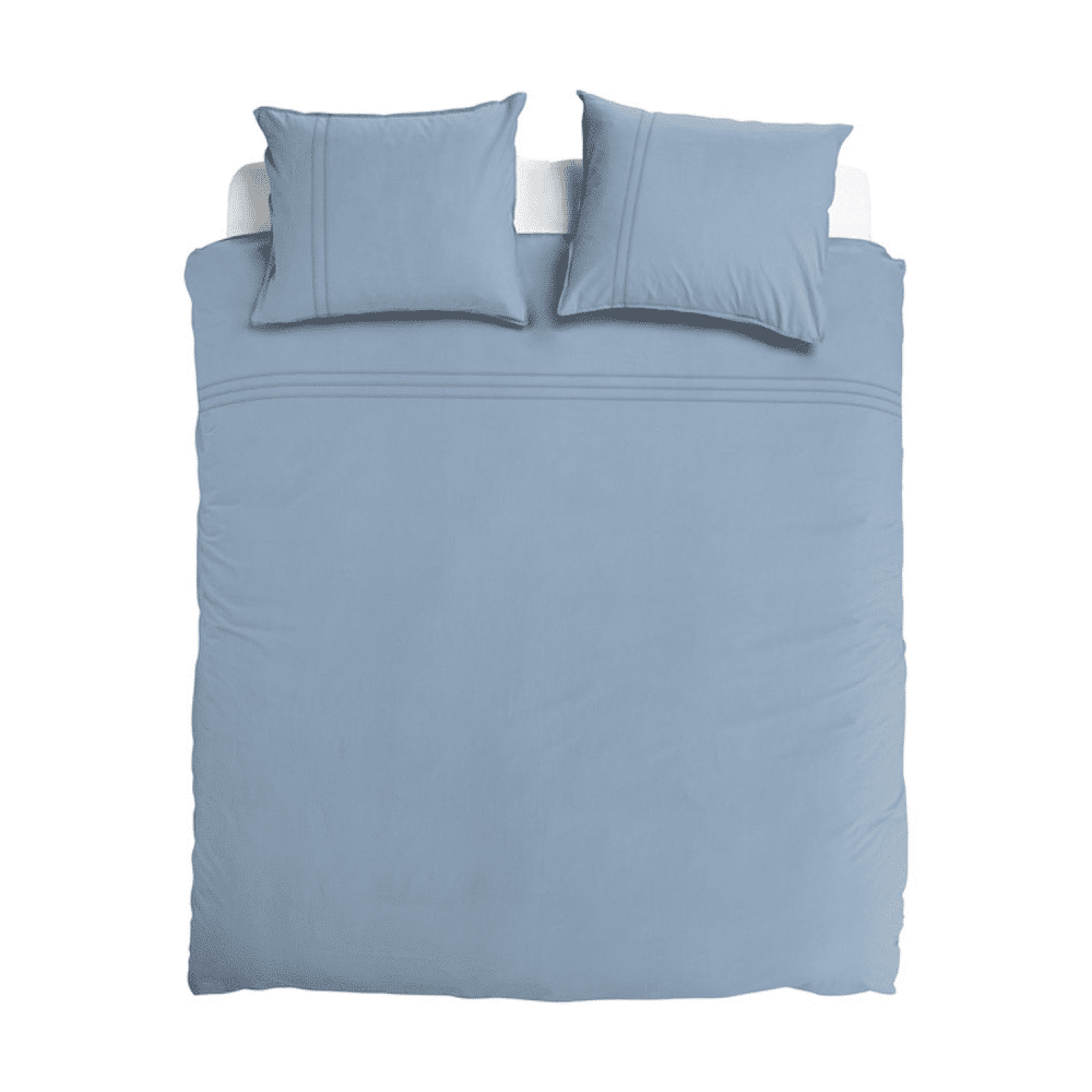 Duvet Cover 100% Egyptian Cotton Plain Blue