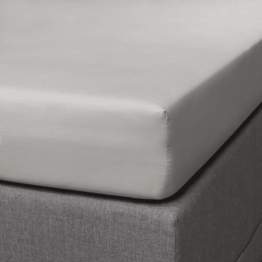 Dreamers Den Topper Fitted Sheet Cotton Sateen Silver Grey