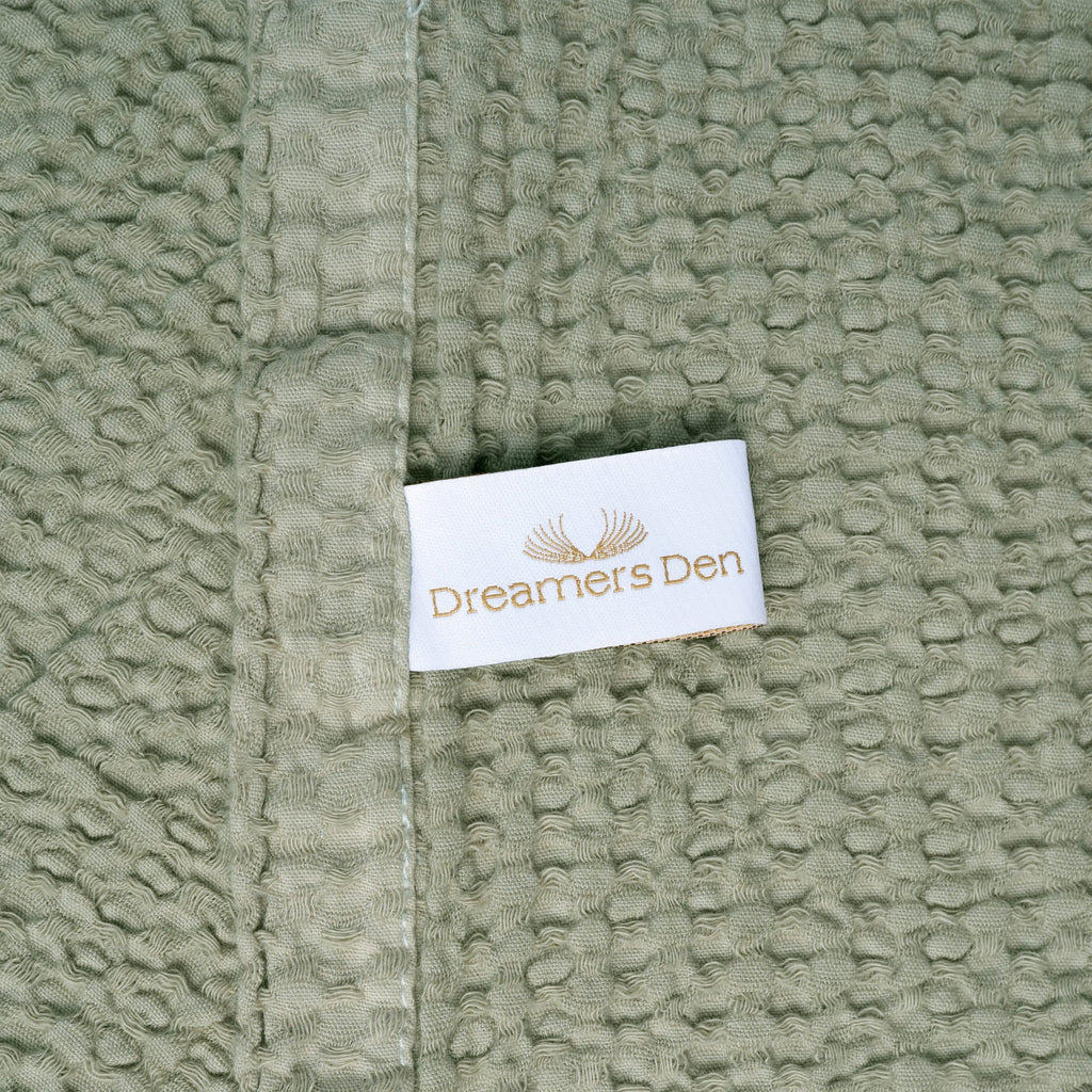 Dreamers Den Piqué Bedspread / Waffle Blanket Olive Green