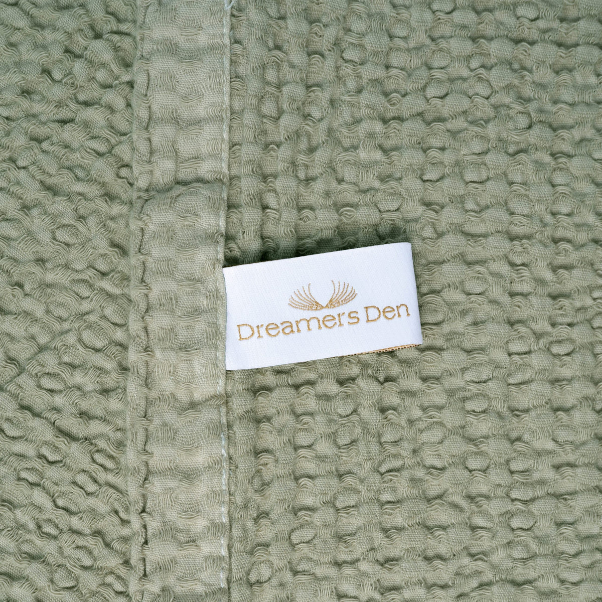 Dreamers Den Piqué Bedspread / Waffle Blanket Olive Green