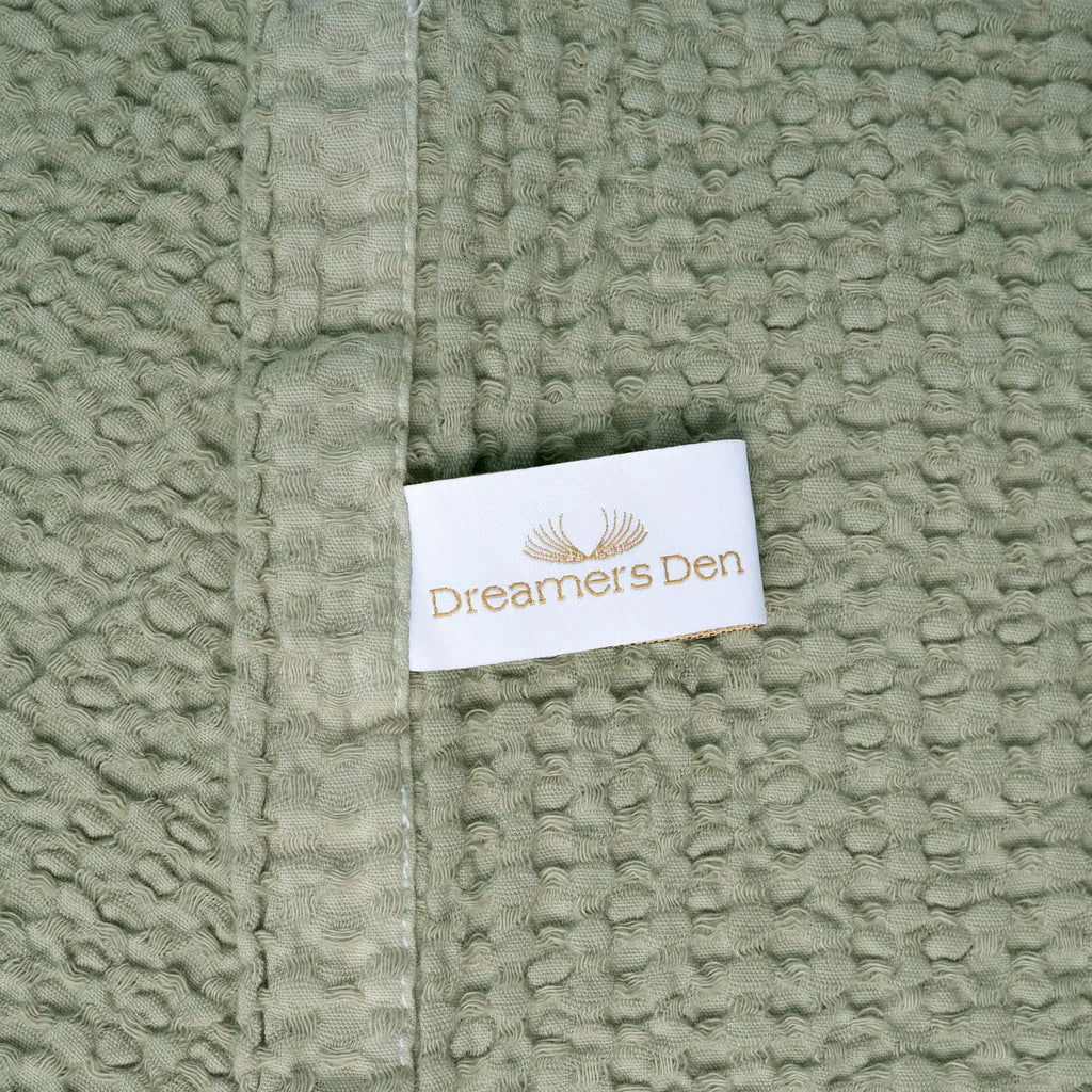 Dreamers Den Pique Sprei / Wafeldeken Olijfgroen