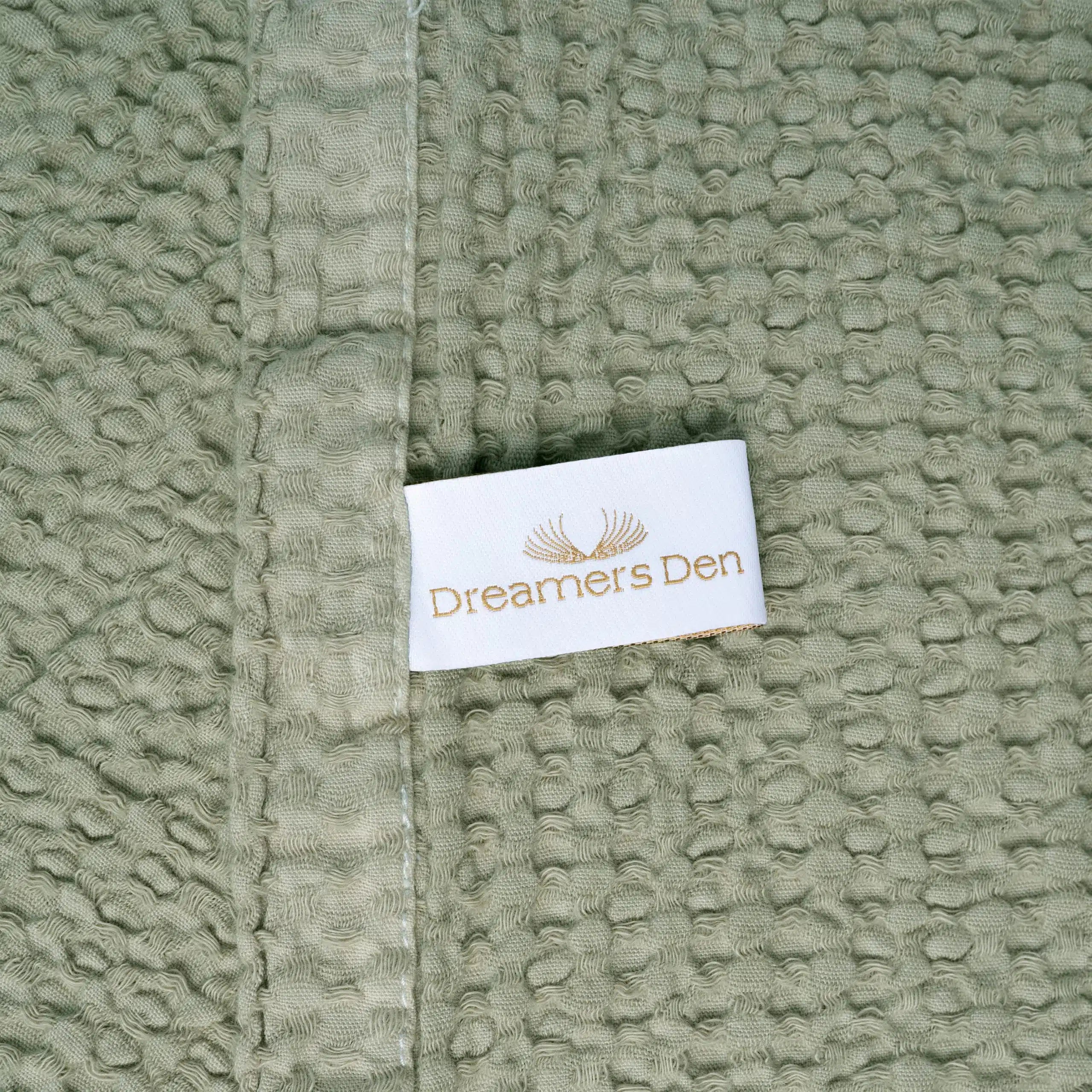 Dreamers Den Pique Sprei / Wafeldeken Olijfgroen