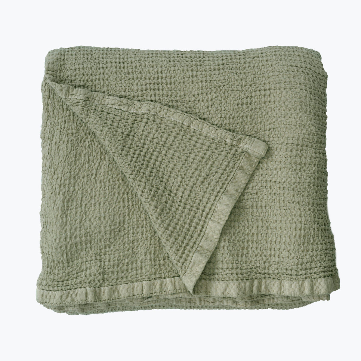 Dreamers Den Piqué Bedspread / Waffle Blanket Olive Green