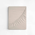 Dreamers Den Premium Jersey Elastane Split Topper Fitted Sheet Organic Cotton Natural