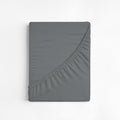 Dreamers Den Topper Fitted Sheet Egyptian Crispy Percale Cotton Dark Grey