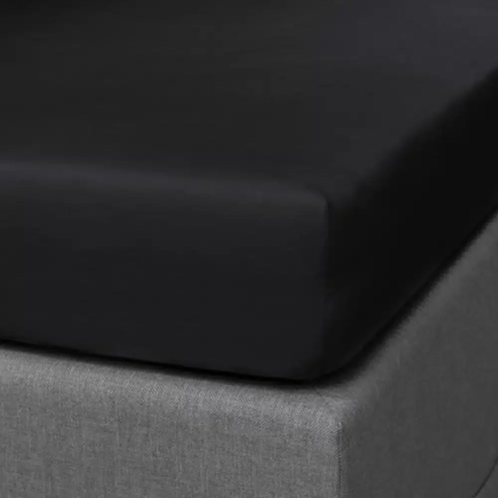 Dreamers Den Split Topper Hoeslaken Egyptisch Percale Katoen Zwart