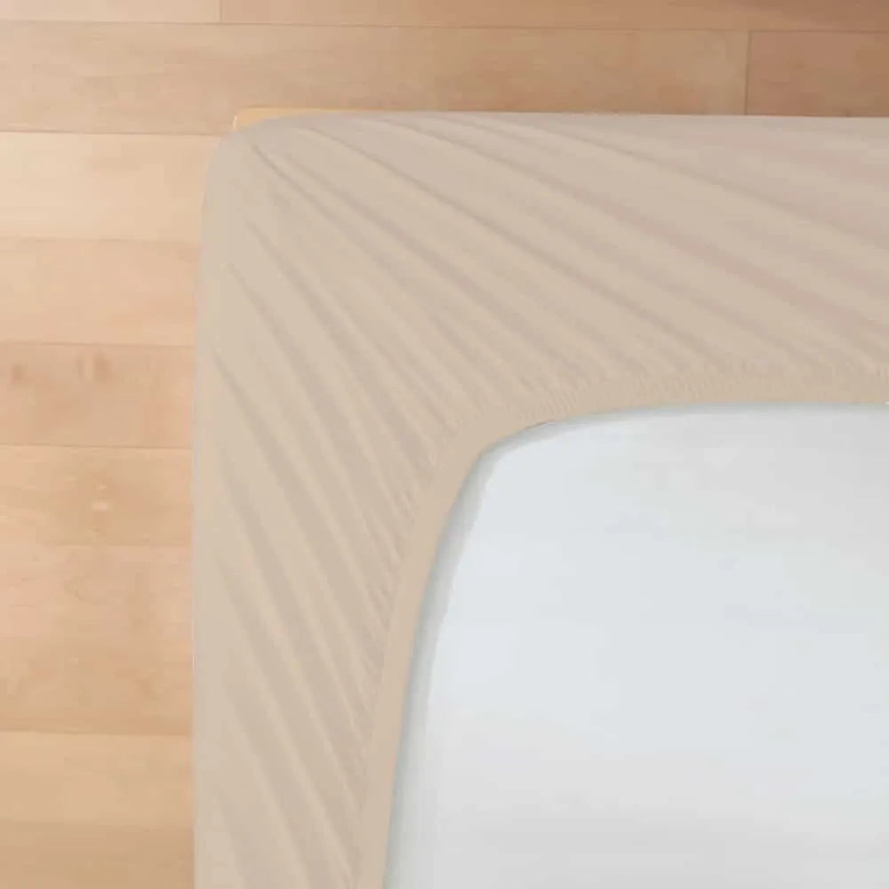 Dreamers Den Premium Jersey Elastan Hoeslaken Biologisch Katoen Naturel